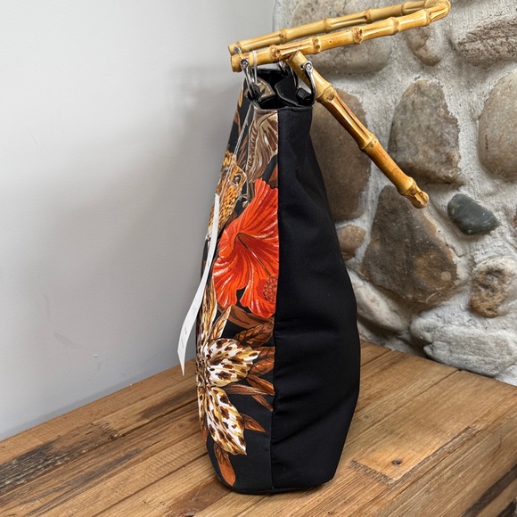 Fabulous Diane Gilman Tropical Leopard Tote Bag - Picture 3 of 12